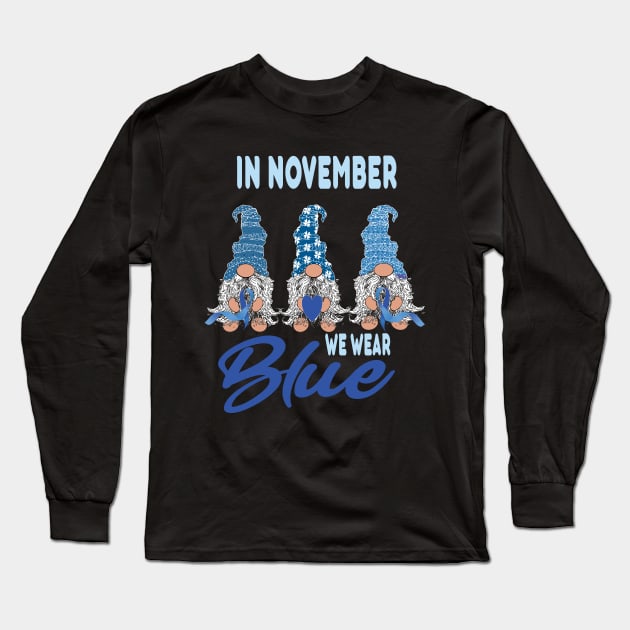 In november we wear Blue Diabetes awareness. Long Sleeve T-Shirt by DODG99